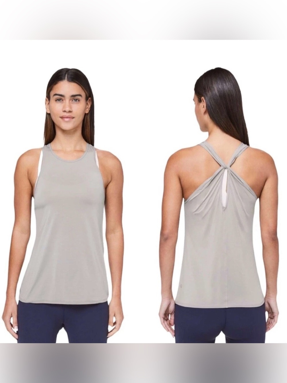lululemon athletica Light Gray Timeless Twist-Back Tank Top